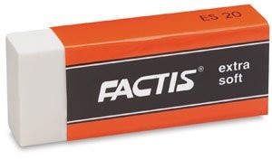 General's Factis Extra Soft Eraser, white